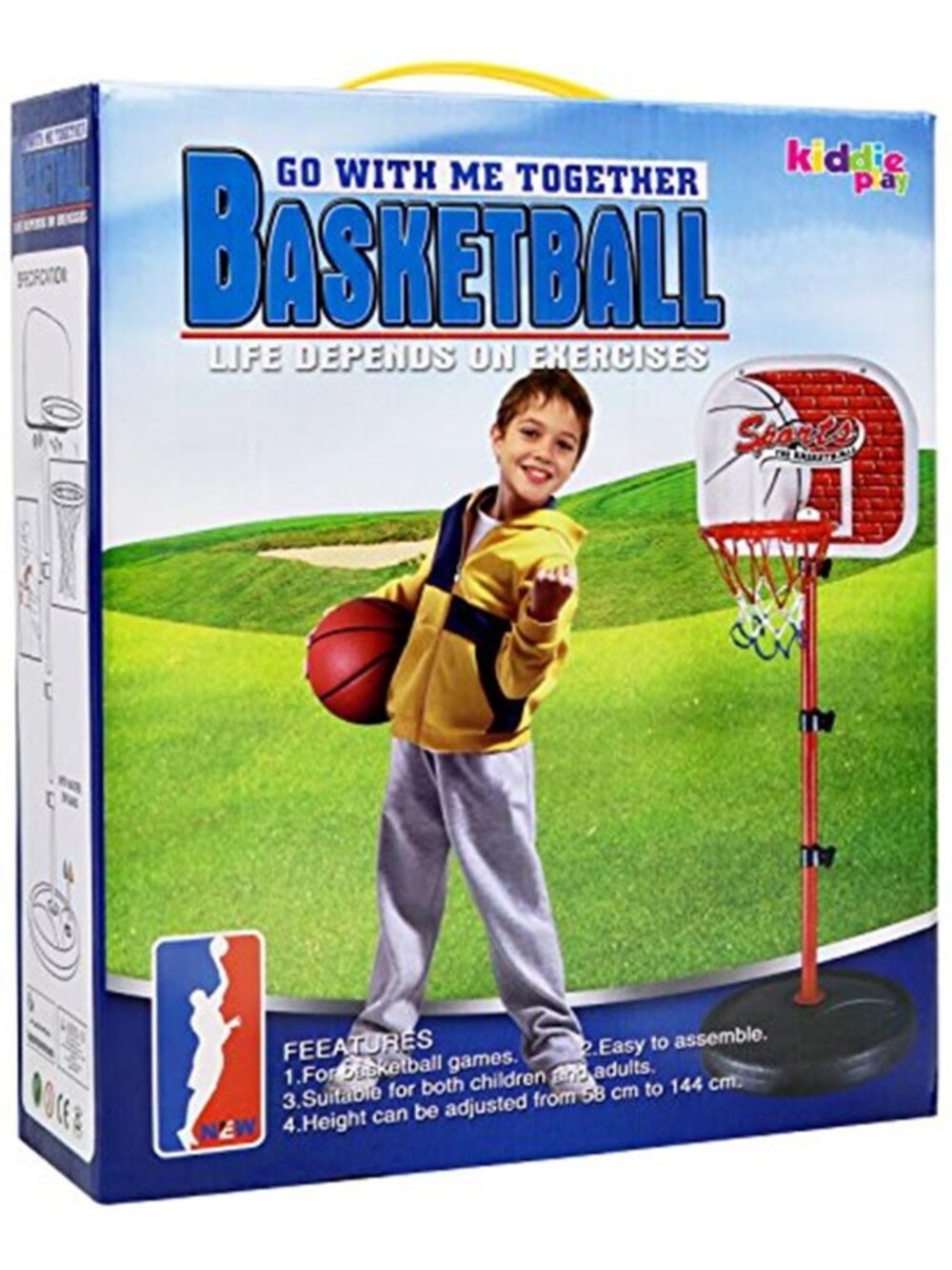Toddler Basketball Hoop for Kids Toy Set with 3 Balls | Adjustable Height Stand - Picture 5 of 5